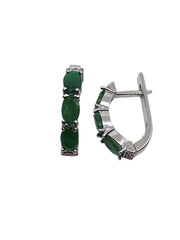 Sudraba auskari ar smaragdiem