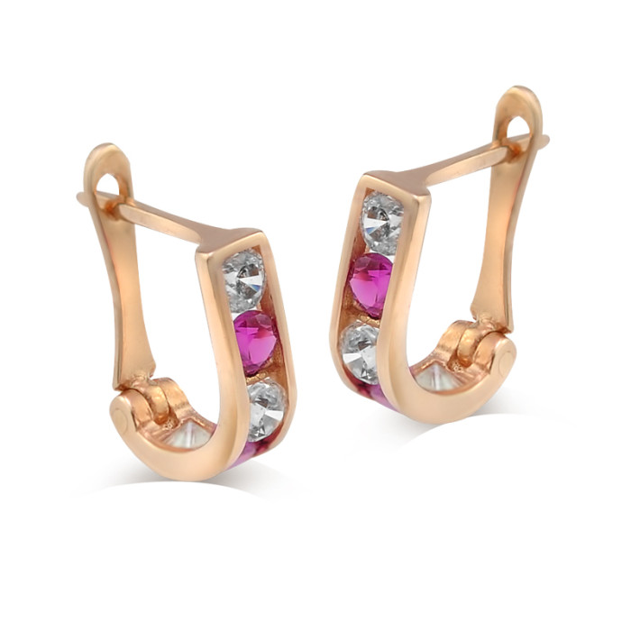 image Zelta auskari ar cirkoniem