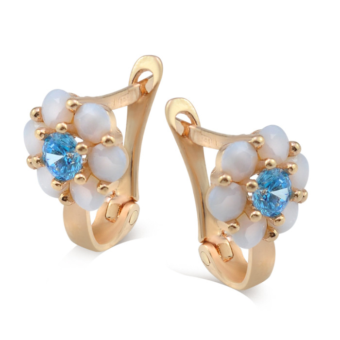 image Zelta auskari ar cirkoniem