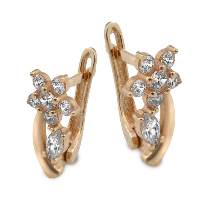 image Zelta auskari ar cirkoniem