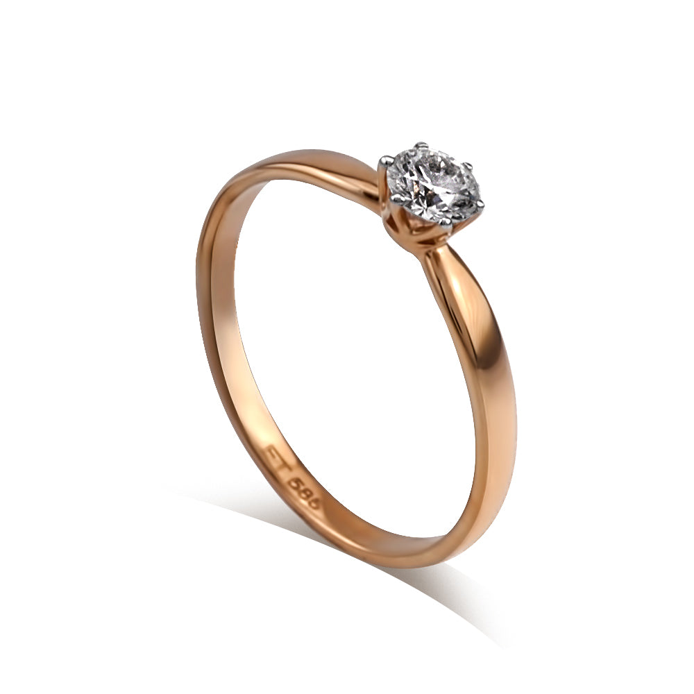 image Zelta gredzens ar briljantu